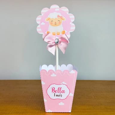 PEGUE E MONTE - Centro de Mesa OVELHINHA - Decoração de Festa | Lembrancinhas | Aniversário | Personalizados