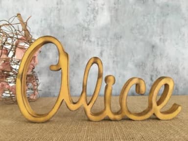 Letras Decorativas em MDF - Linha Cursiva - Rústica