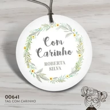 Tag Redonda com Carinho - 00641