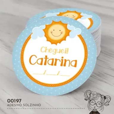 Adesivo Redondo Solzinho - 00197