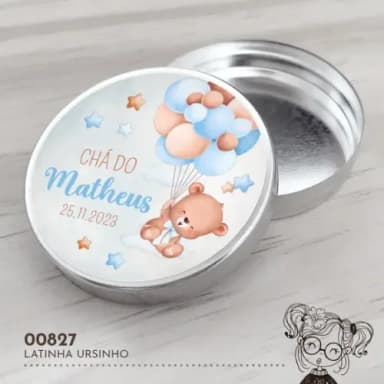 Latinha Adesivada Ursinho - 00827