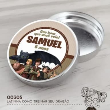 Latinha Adesivada Como Treinar Seu Dragão - 00305