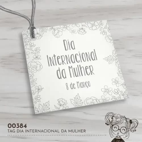 Tag Quadrada Dia Internacional da Mulher - 00384
