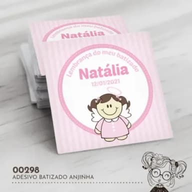 Adesivo Quadrado Anjinha - 00298
