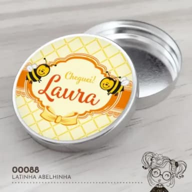 Latinha Adesivada Abelhinhas - 00088