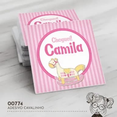 Adesivo Quadrado Cavalinho - 00774