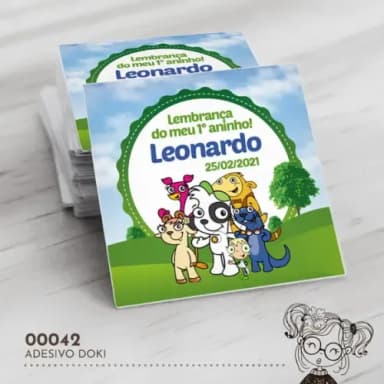 Adesivo Quadrado Doki - 00042