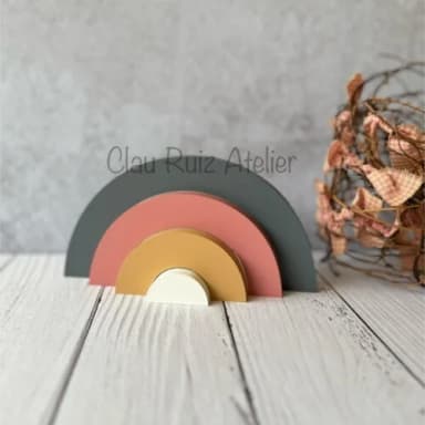 Arco Íris de Mesa 4 Faixas Decoração Bebê