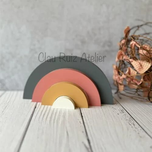 Arco Íris de Mesa 4 Faixas Decoração Bebê