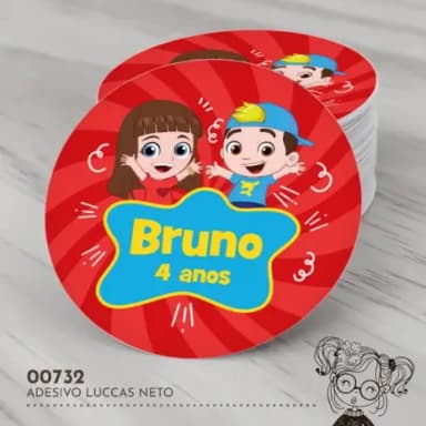 Adesivo Redondo Luccas Neto - 00732