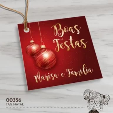 Tag Quadrada Natal - 00356