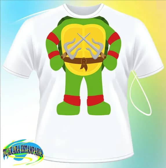 Camiseta Corpo Tartaruga Ninja Rafael