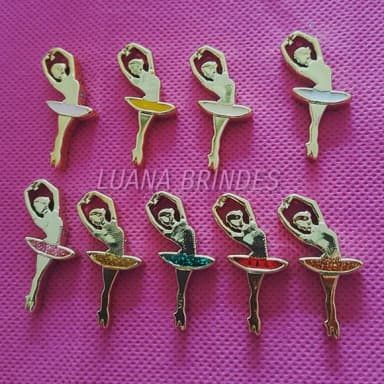 Aplique Bailarinas ABS variadas - pct com 10 unidades