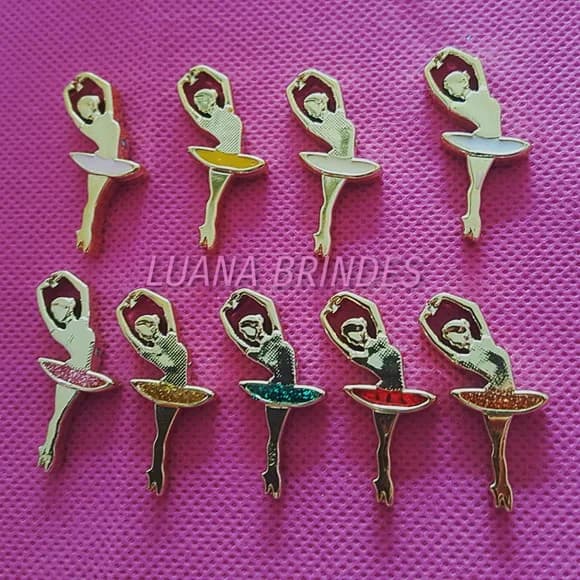 Aplique Bailarinas ABS variadas - pct com 10 unidades