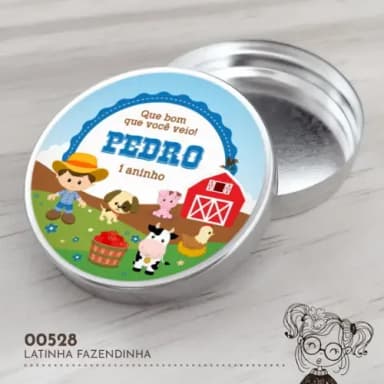 Latinha Adesivada Fazendinha - 00528