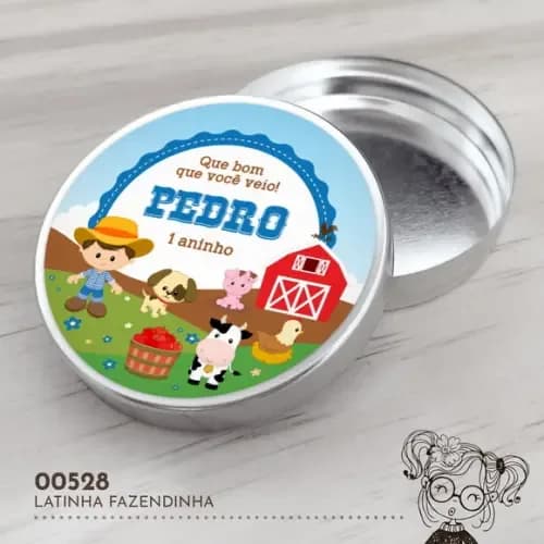 Latinha Adesivada Fazendinha - 00528