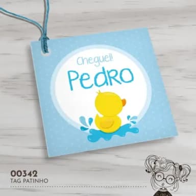Tag Quadrada Patinho - 00342