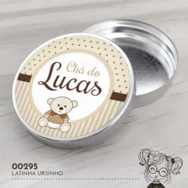 Latinha Adesivada Ursinho - 00295