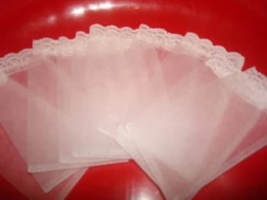 Saquinhos Organza Tunil com Renda 15x 25 - Pacote C/80 Unids
