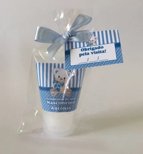 Lembrancinha Maternidade Hidratante Ursinho azul