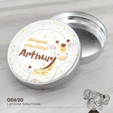 Latinha Adesivada Girafinha - 00620