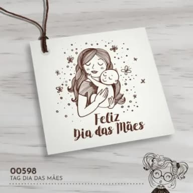 Tag Quadrada Dia das Mães - 00598