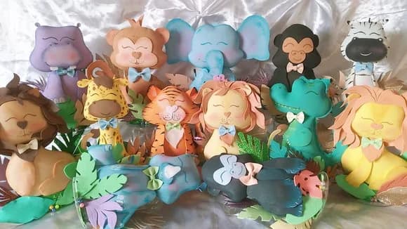 Kit com 12 - Safari Meninos