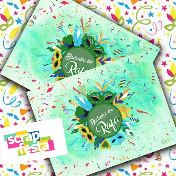 Adesivo Personalizado Retangular 13,7 x 10,5 Carnaval