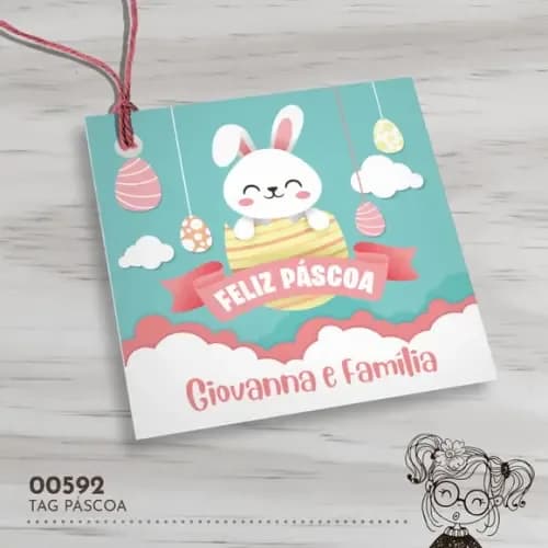 Tag Quadrada Páscoa - 00592