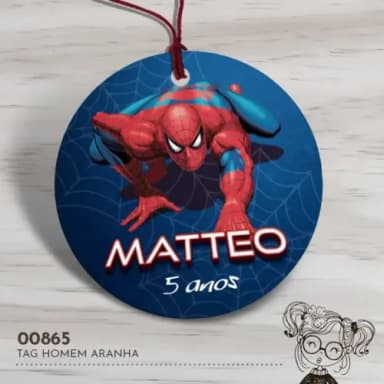 Tag Redonda Homem Aranha - 00865