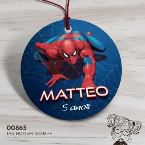 Tag Redonda Homem Aranha - 00865