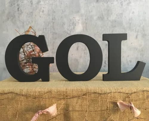 FESTA FUTEBOL LETRAS DE MDF