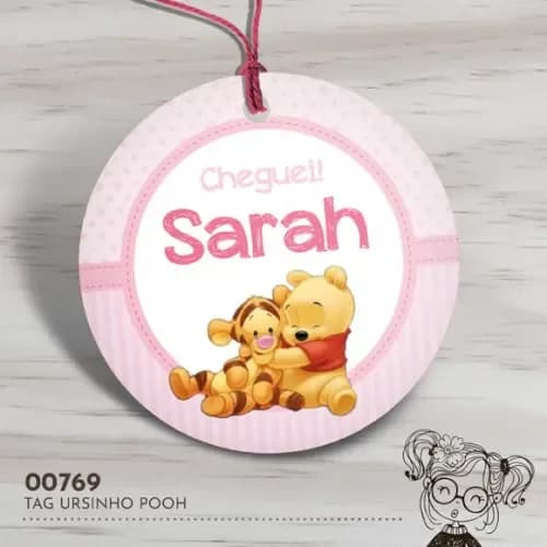 Tag Redonda Ursinho Pooh - 00769