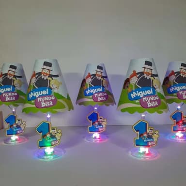 Centro de Mesa Abajur com Led, Mundo Bita.