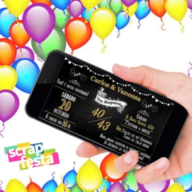 Convite Arte Digital Personalizado Festa Aniversário