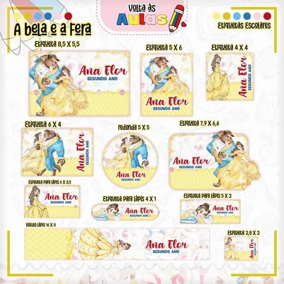 60 Etiquetas Escolares