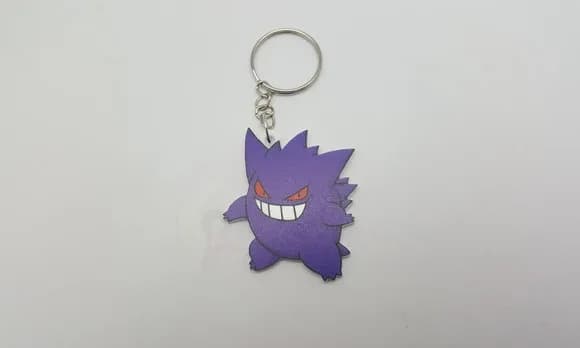 Chaveiro Pokémon Gengar em Acrílico Uv