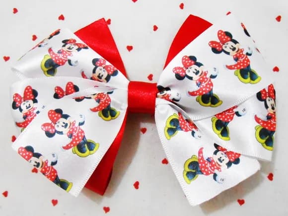 Laço Personalizado para Cabelo - Minnie