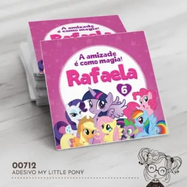Adesivo Quadrado My Little Pony - 00712