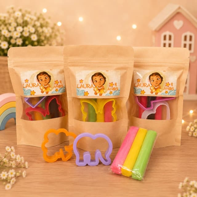 30 Unidades Kit Massinha Zip Lock - Moana Baby - Moana Adulta - Trabalhamos com qualquer tema - Informar tema no chat