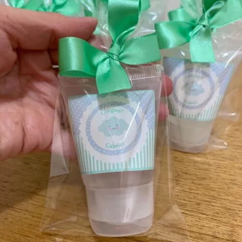 Álcool gel 70% Lembrancinha Maternidade Nuvem
