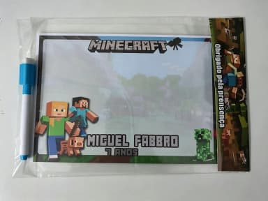 Lousa Magica Infantil Personalizada do Minecraft
