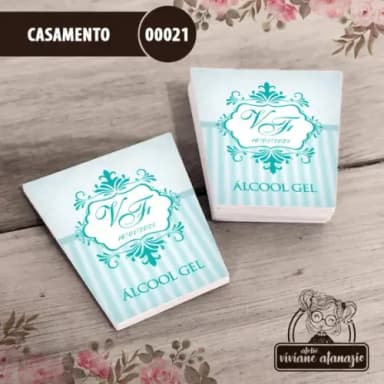 Adesivo Bisnaga Álcool Gel Monograma - 00021