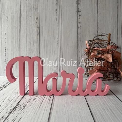 Nomes de mdf Linha Cursiva- Decoração Bebê