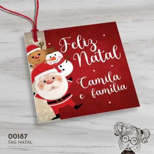 Tag Quadrada Natal - 00187
