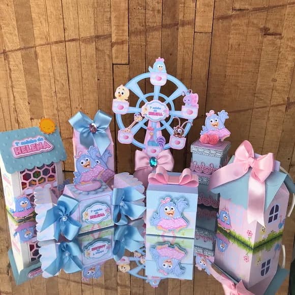 Kit 60 Lembrancinhas Galinha Pintadinha