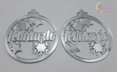 Bola Natal Leonardo de Acrílicos Espelhados-pct c/3 un