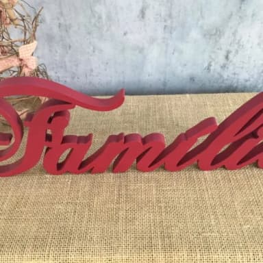 FAMÍLIA Palavras Decorativas De MDF