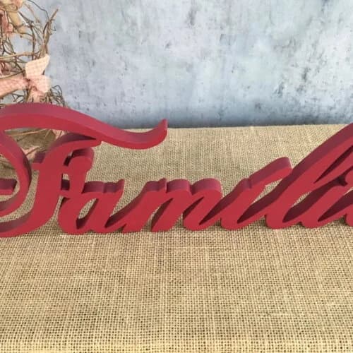 FAMÍLIA Palavras Decorativas De MDF