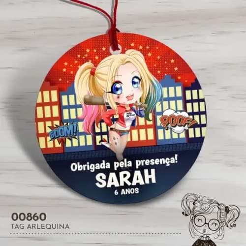 Tag Redonda Arlequina - 00860